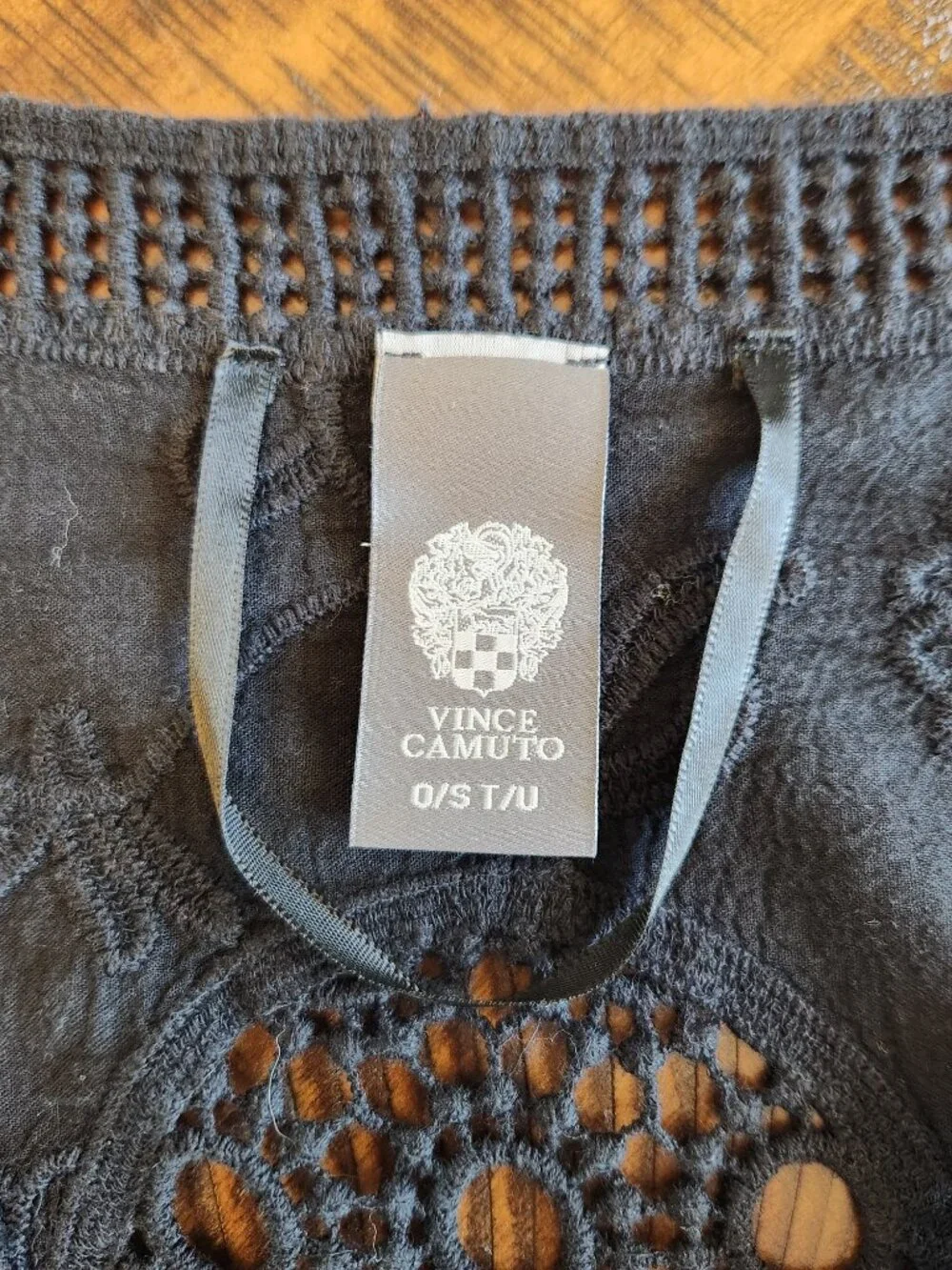 Vince Camuto Embroidered Lace and Crochet Cardigan Shrug Topper